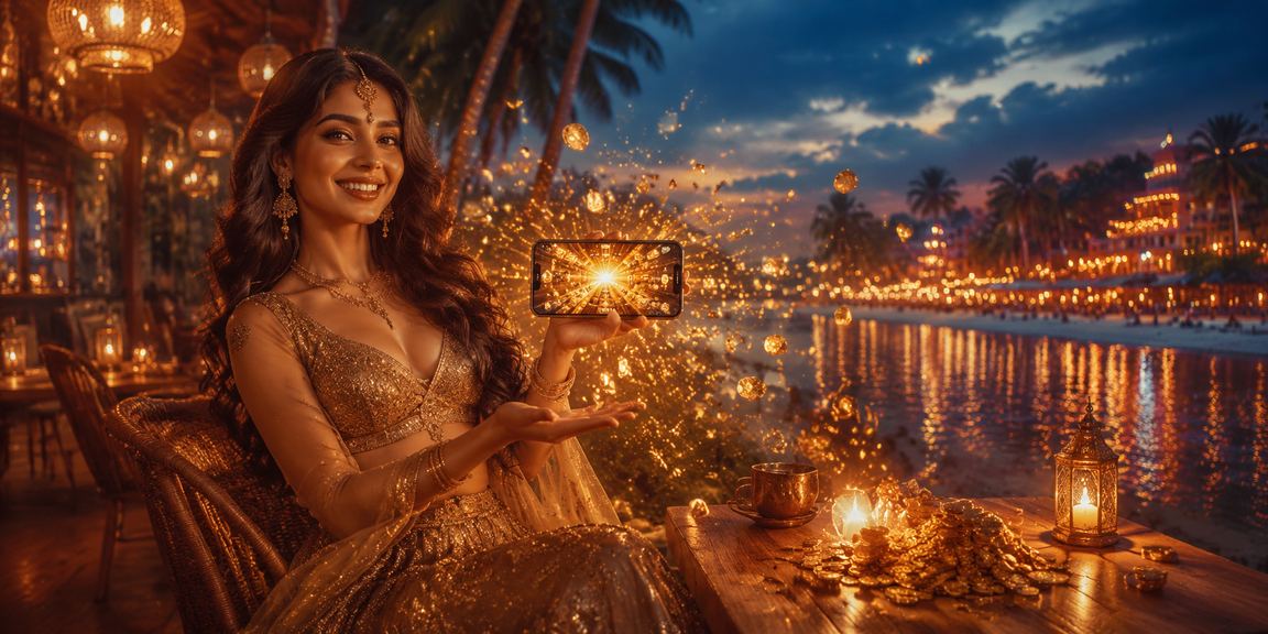 Relaxed players enjoying casino entertainment on Goa beach