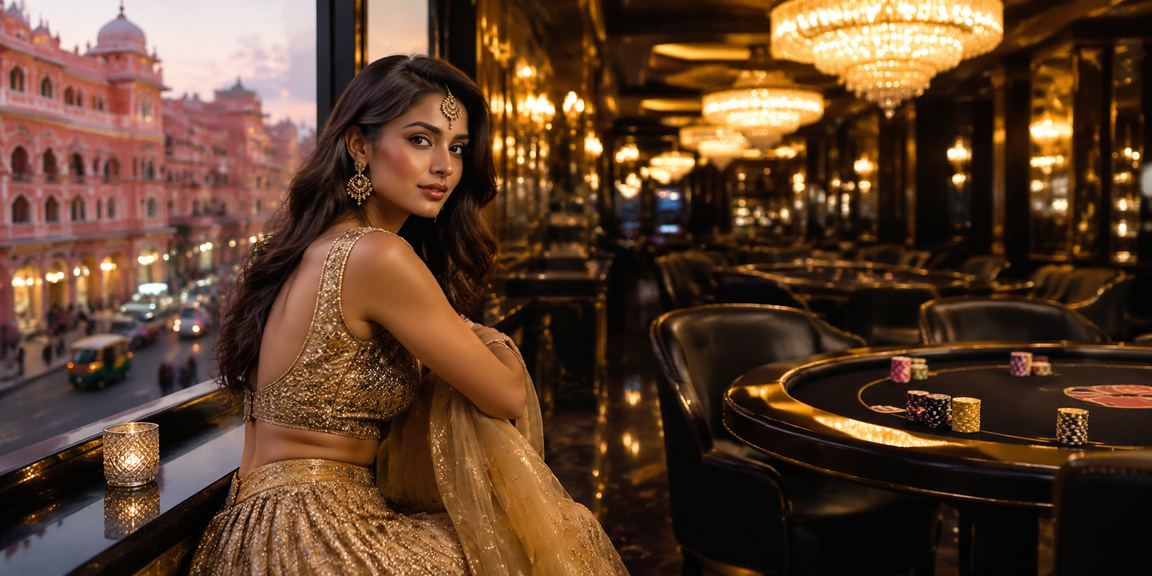 Jaipur entertainment casino with festive lehenga dress